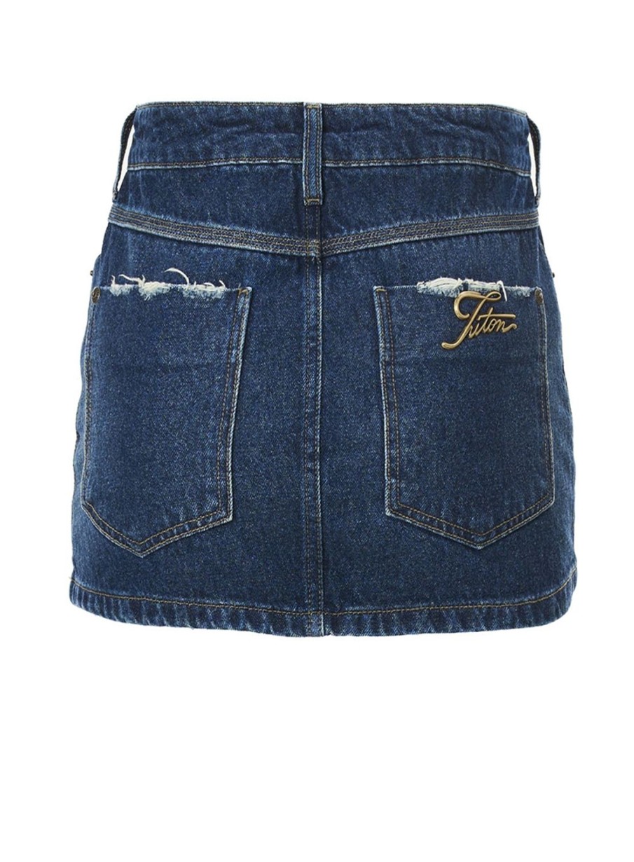 Jeans | Triton Slim Denim Skirt With Pockets