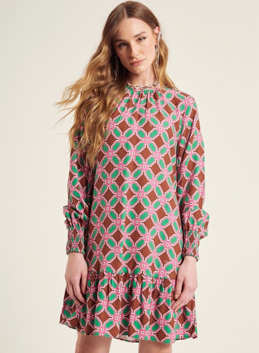 Dress | Triton Wide Pattern Dress