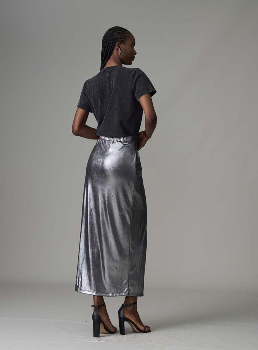 Skirt | Triton Metallic Torcao Midi Skirt