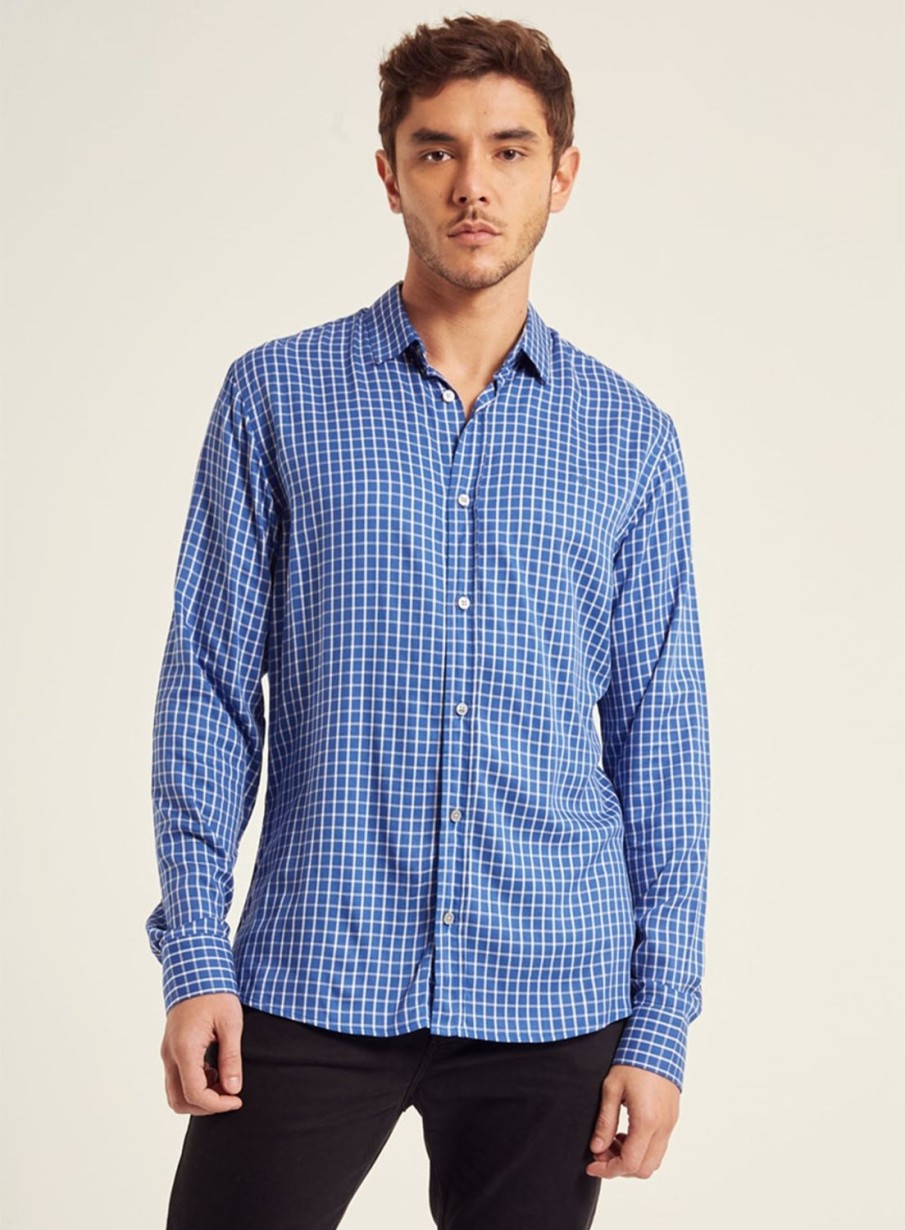 Shirt | Triton Men'S Slim Checkered Shirt