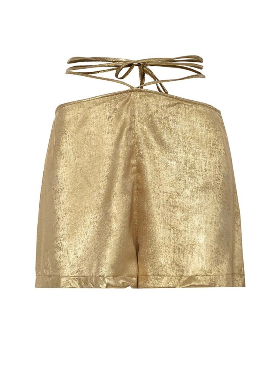 Shorts | Triton Straight Shorts With Metallic Tie