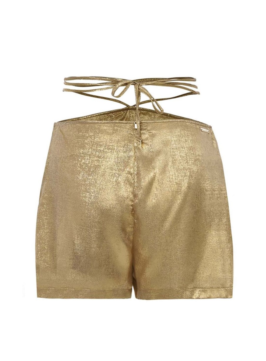 Shorts | Triton Straight Shorts With Metallic Tie