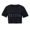 T-Shirt | Triton Metallic Canvas Detail T-Shirt