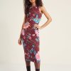 Dress | Triton Slim Fresh Flowers Midi Dress