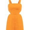 Overalls | Triton Romper Cutouts Tie