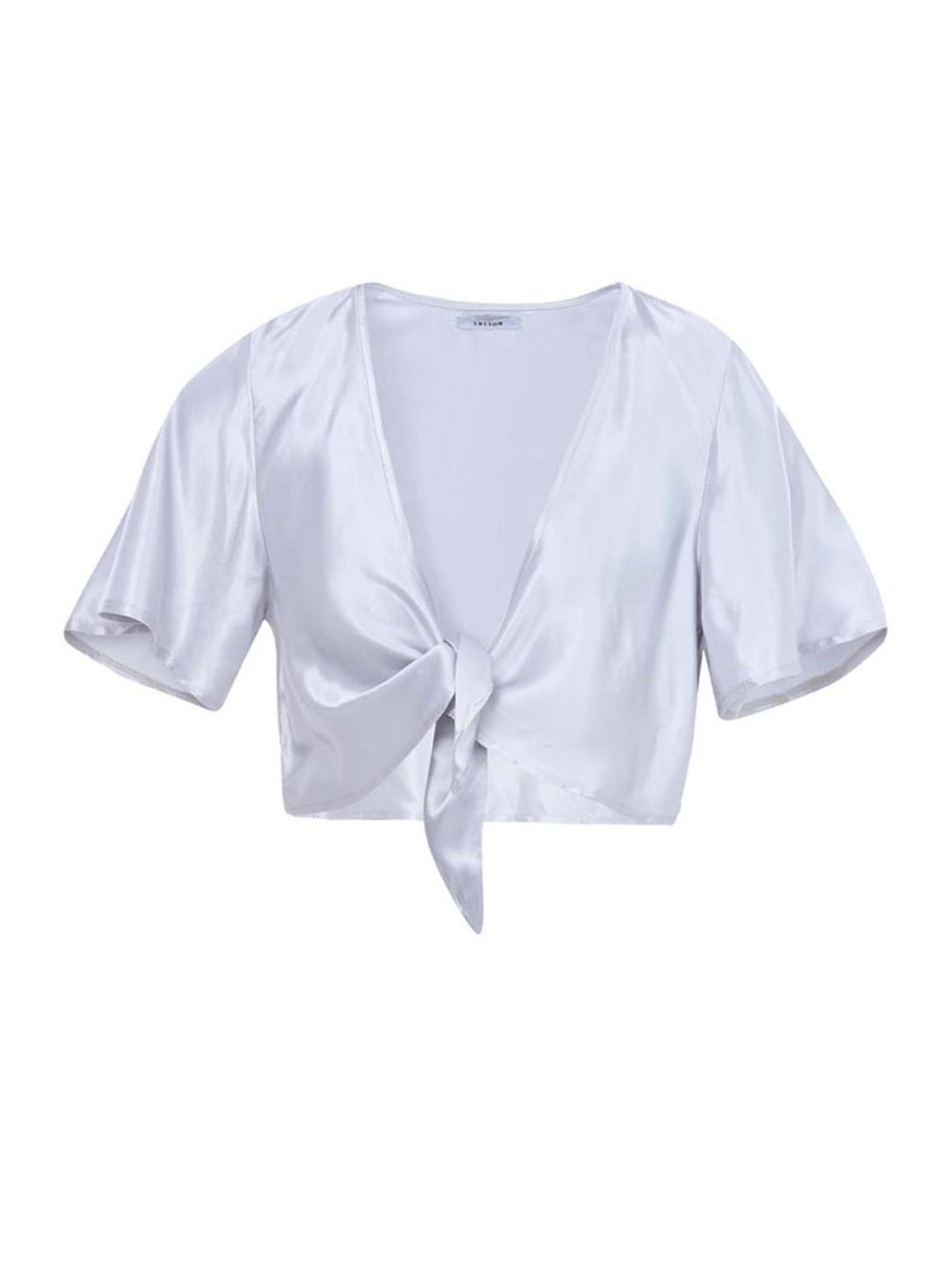 Blouse | Triton Short Sleeve Cropped Blouse